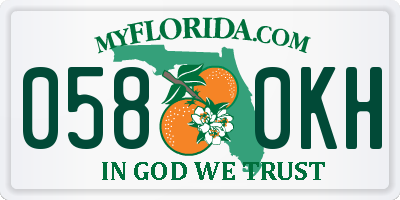 FL license plate 0580KH