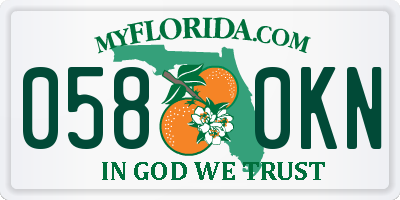 FL license plate 0580KN