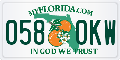 FL license plate 0580KW