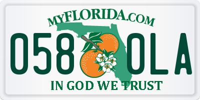 FL license plate 0580LA