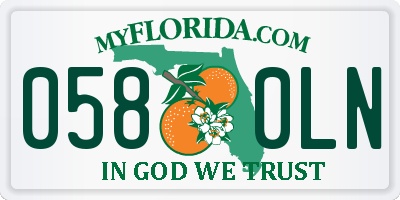 FL license plate 0580LN