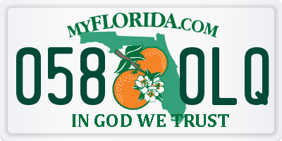 FL license plate 0580LQ