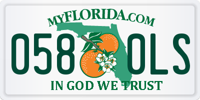 FL license plate 0580LS