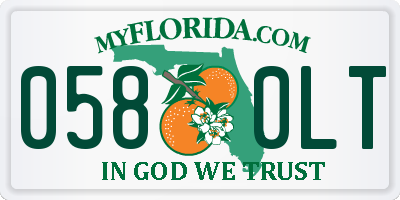 FL license plate 0580LT