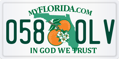 FL license plate 0580LV