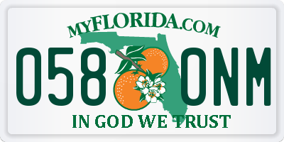 FL license plate 0580NM