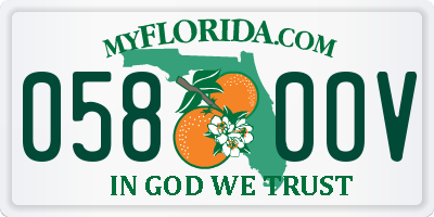 FL license plate 0580OV