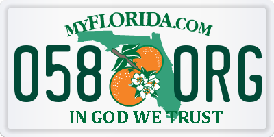 FL license plate 0580RG