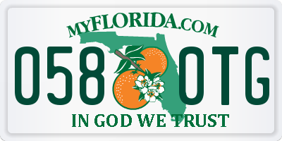 FL license plate 0580TG