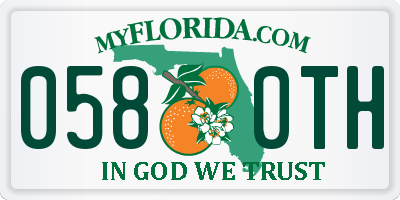 FL license plate 0580TH