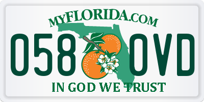 FL license plate 0580VD
