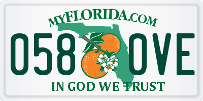 FL license plate 0580VE
