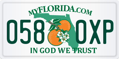 FL license plate 0580XP