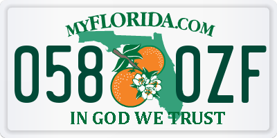 FL license plate 0580ZF