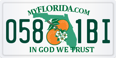 FL license plate 0581BI