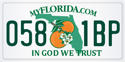 FL license plate 0581BP
