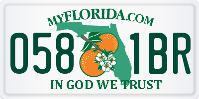FL license plate 0581BR