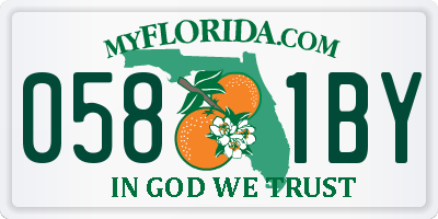 FL license plate 0581BY