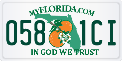 FL license plate 0581CI