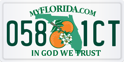 FL license plate 0581CT
