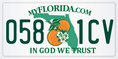 FL license plate 0581CV