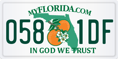 FL license plate 0581DF