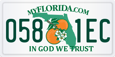 FL license plate 0581EC