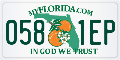 FL license plate 0581EP
