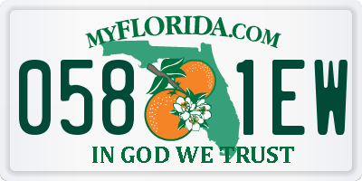 FL license plate 0581EW