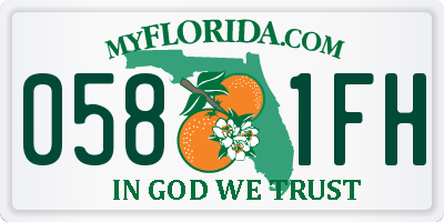 FL license plate 0581FH