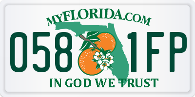 FL license plate 0581FP