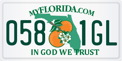 FL license plate 0581GL