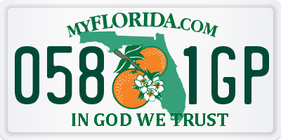 FL license plate 0581GP