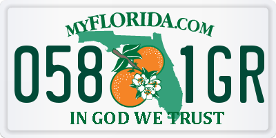 FL license plate 0581GR