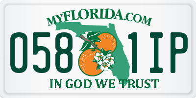 FL license plate 0581IP