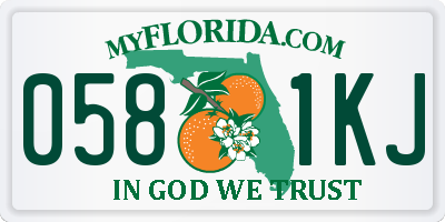 FL license plate 0581KJ