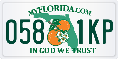 FL license plate 0581KP