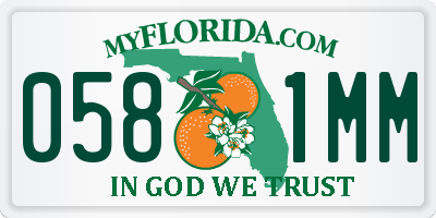 FL license plate 0581MM
