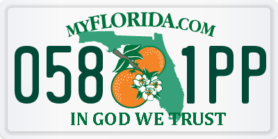 FL license plate 0581PP