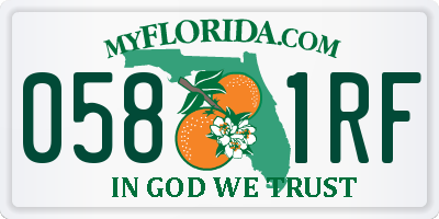FL license plate 0581RF