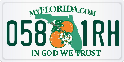 FL license plate 0581RH