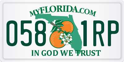 FL license plate 0581RP