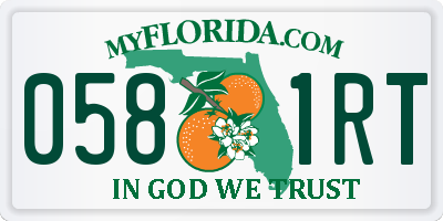 FL license plate 0581RT