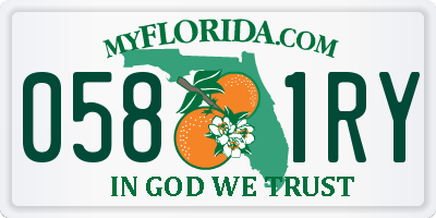 FL license plate 0581RY