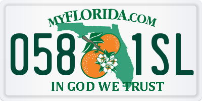 FL license plate 0581SL