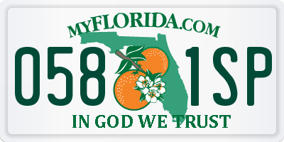 FL license plate 0581SP