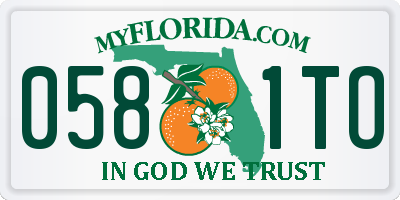 FL license plate 0581TO