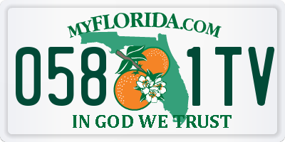 FL license plate 0581TV