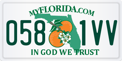 FL license plate 0581VV