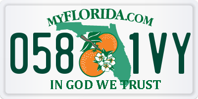 FL license plate 0581VY